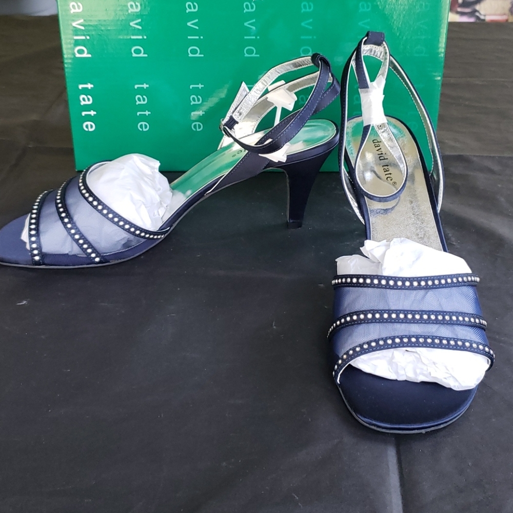 NIB David Tate, Giada Navy  Sling back heel